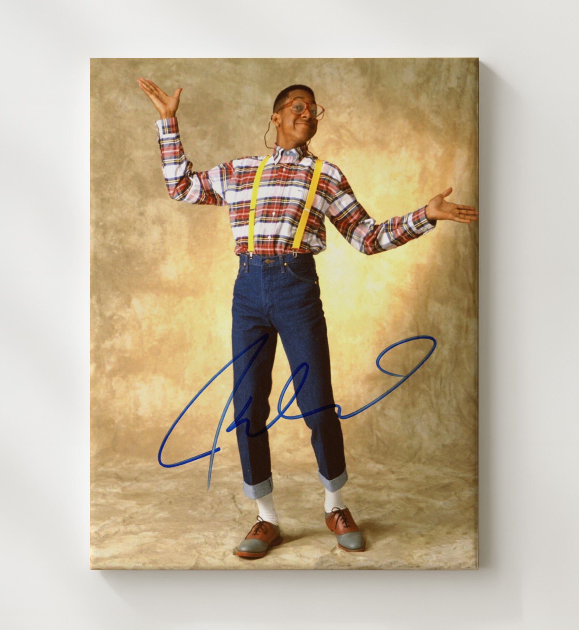 Family Matters - Jaleel White Steve Urkel Suspenders Pose - Vintage Television Wall Art - 20x24 Canvas wall art print - television decor