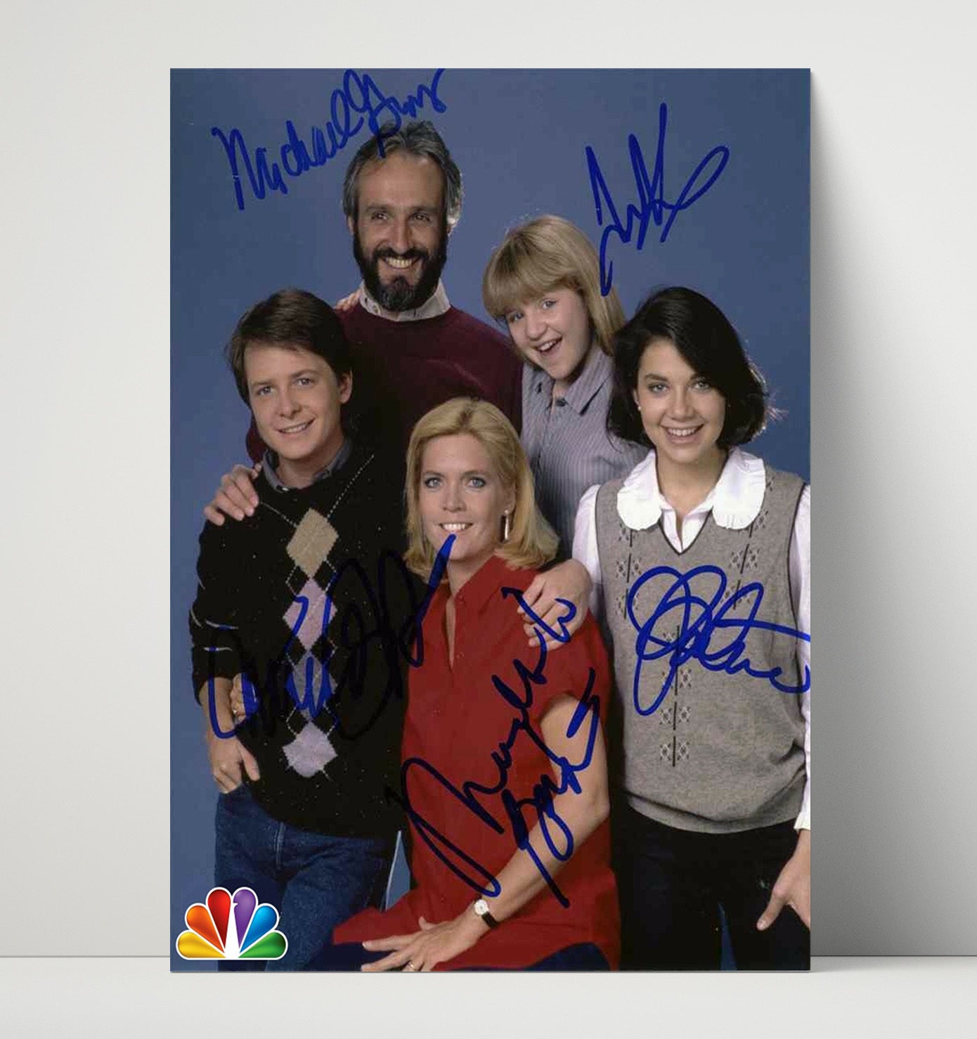 Family Ties - Michael J Fox Cast NBC Promo - Vintage Television Wall Art - 16x20 Unframed Print wall art print - television decor