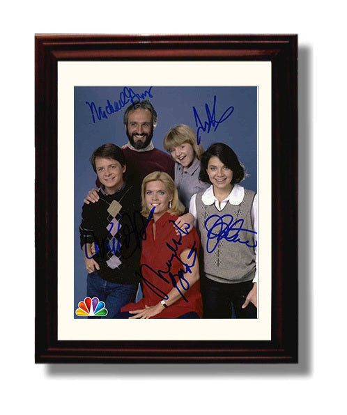 Family Ties - Michael J Fox Cast NBC Promo - Vintage Television Wall Art - 8x10 Beveled Frame wall art print - television decor