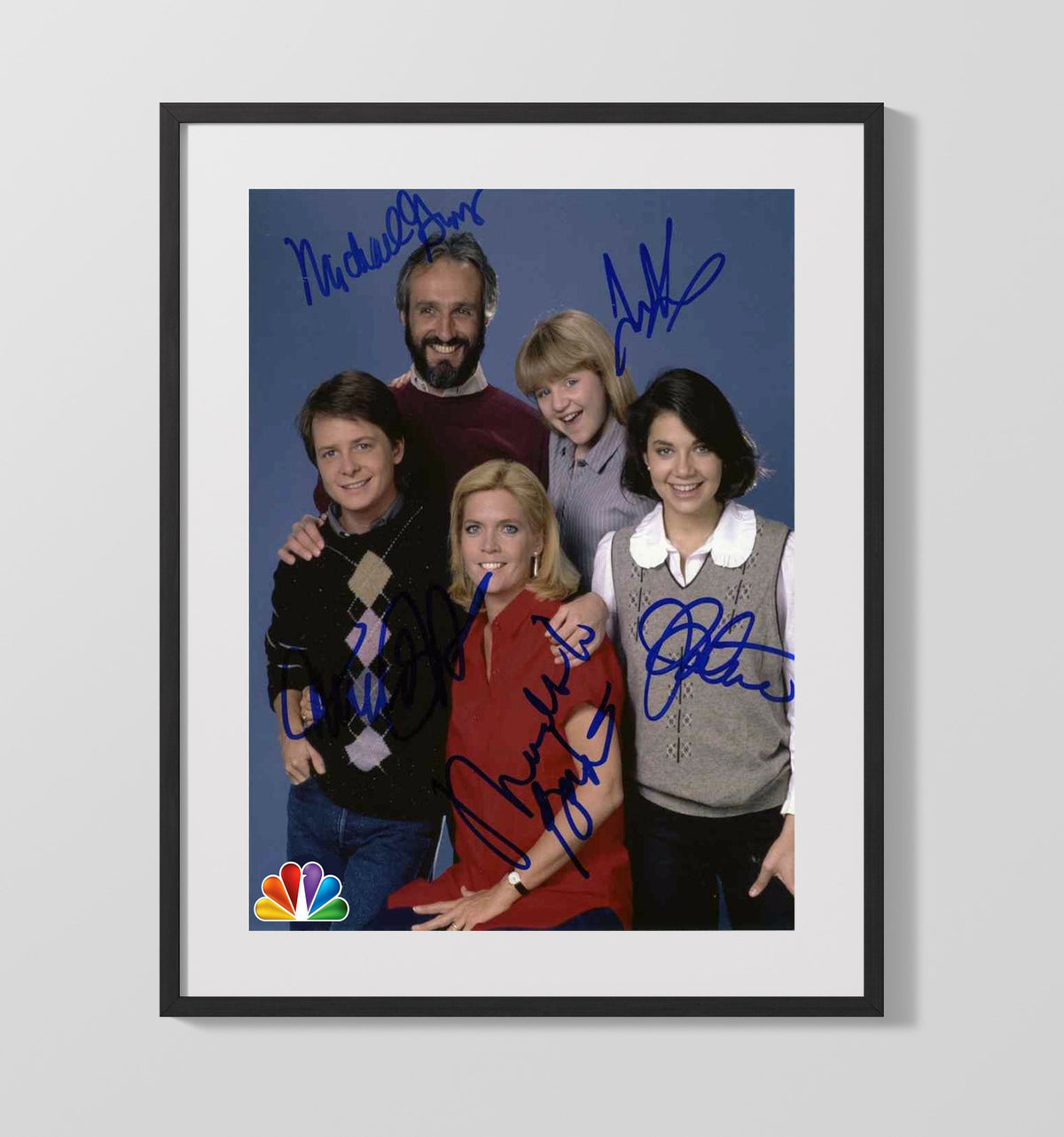 Family Ties - Michael J Fox Cast NBC Promo - Gallery Frame television wall art