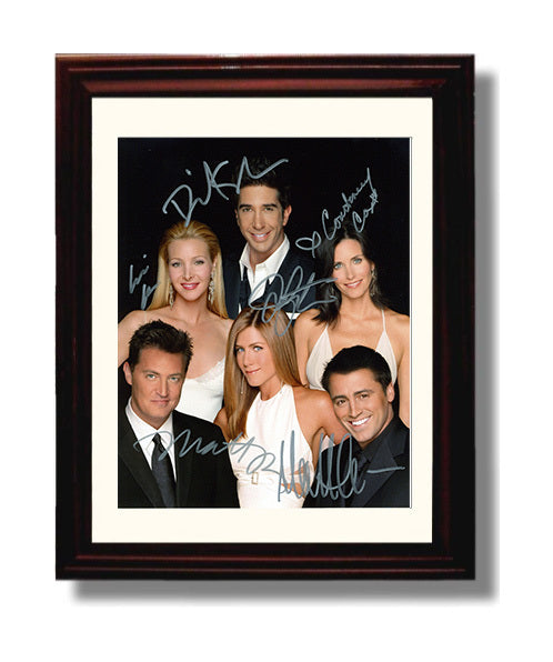 Friends - Cast Main Ensemble Studio - Vintage Television Wall Art - 8x10 Beveled Frame wall art print - television decor