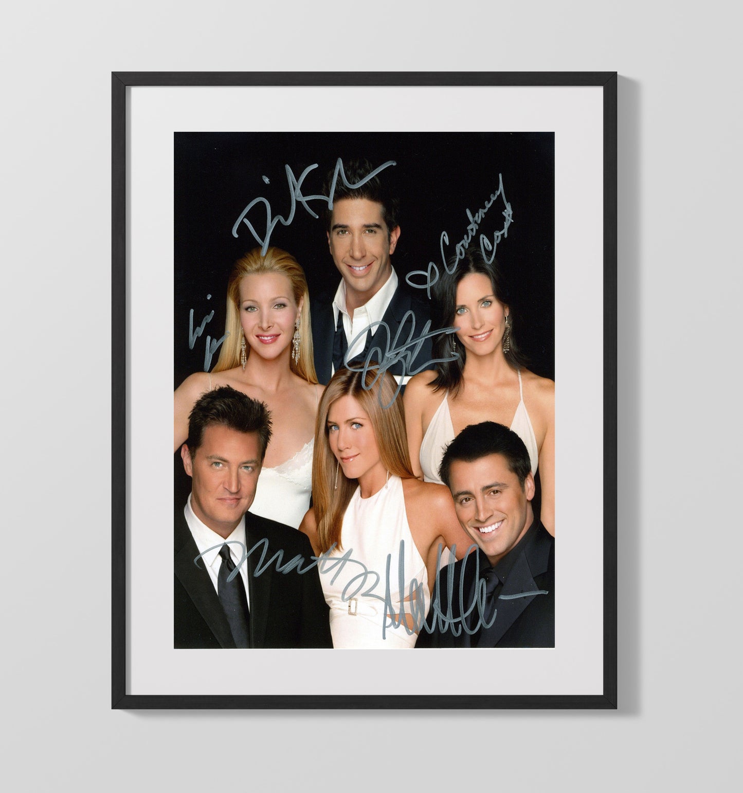 Friends - Cast Main Ensemble Studio - Vintage Television Wall Art - 16x20 Gallery Frame wall art print - television decor