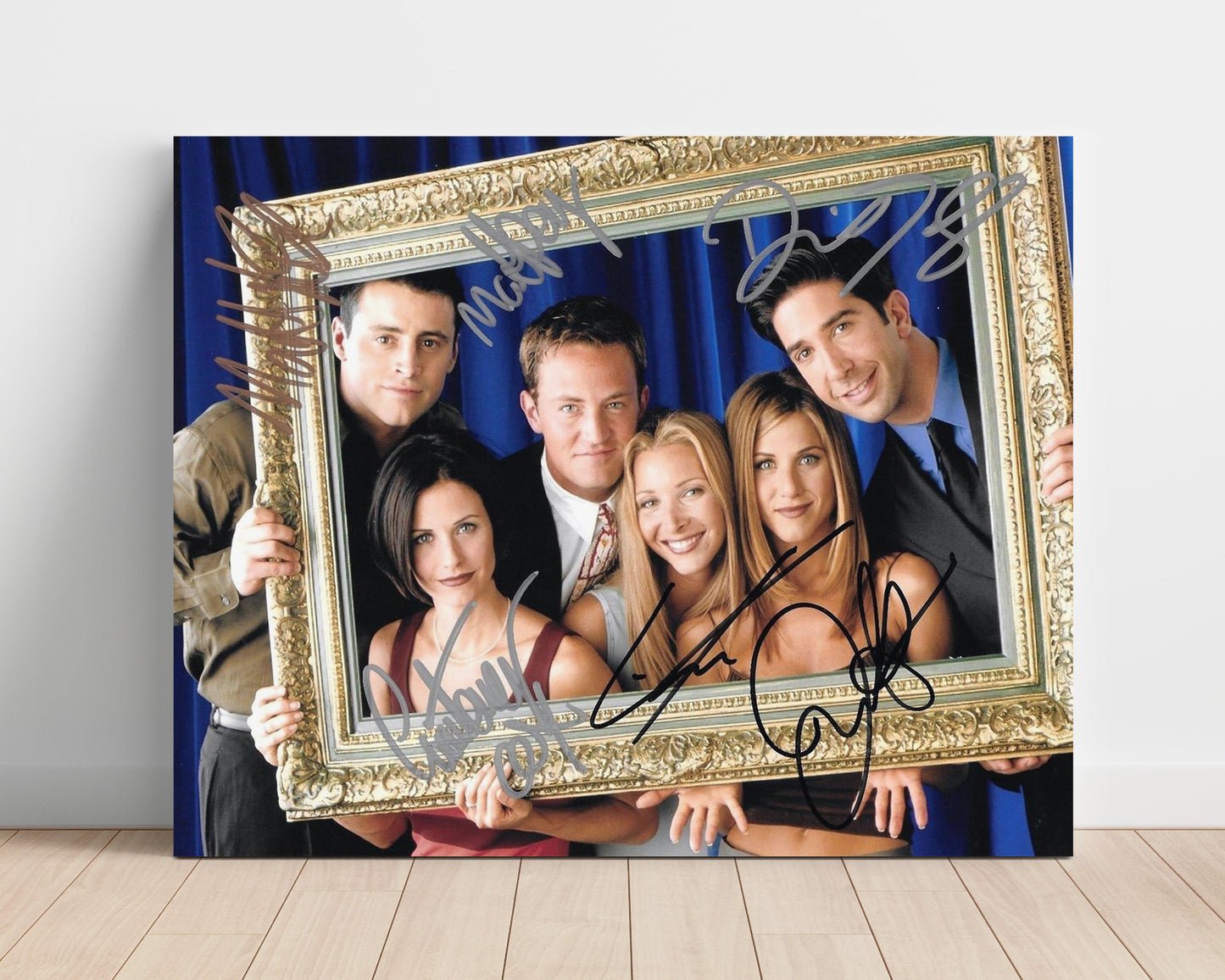 Friends - Jennifer Aniston (Rachel Green) Ensemble Picture Frame Cast Scene - Vintage Television Wall Art - 16x20 Unframed Print wall art print - television decor