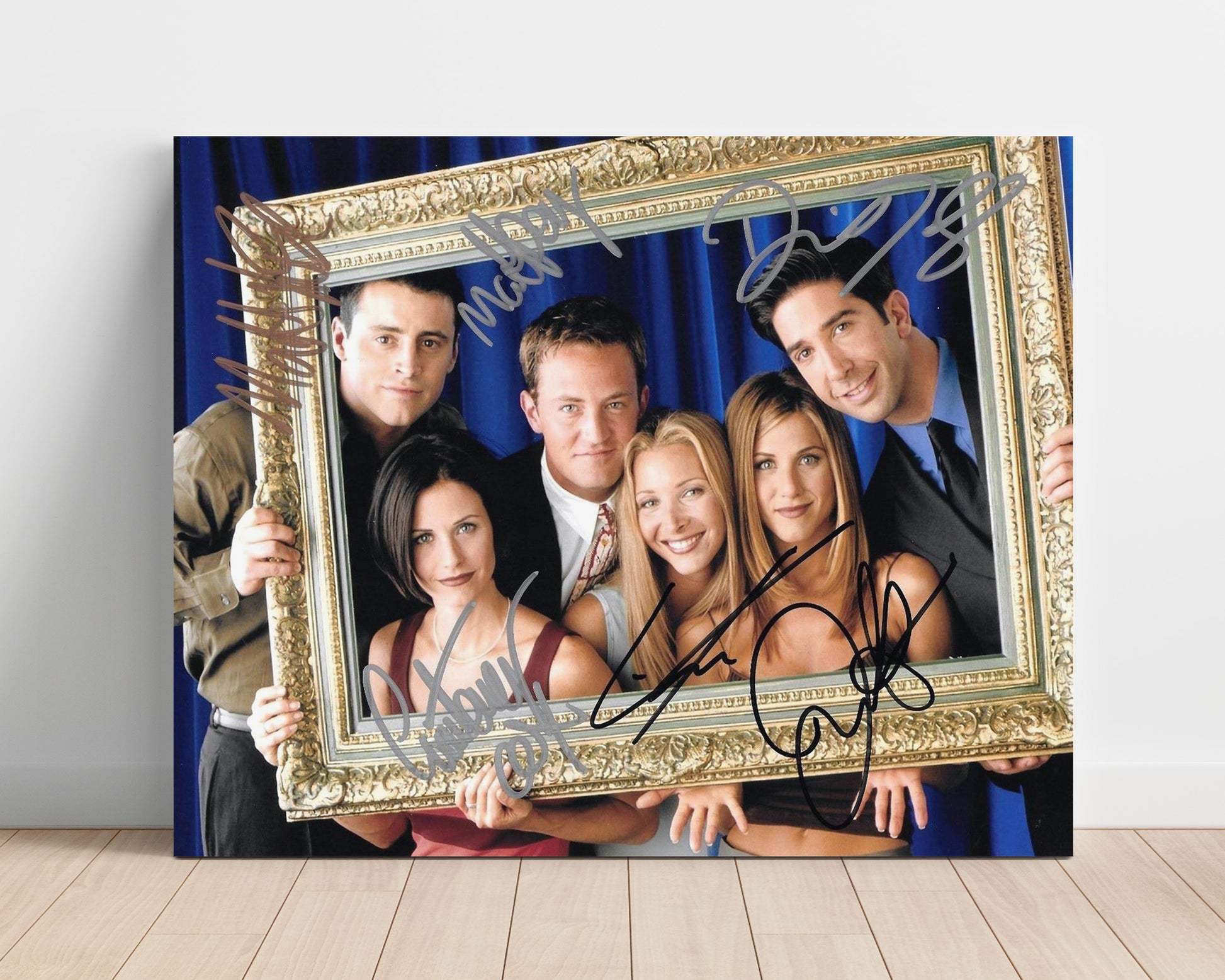 Friends - Jennifer Aniston (Rachel Green) Ensemble Picture Frame Cast Scene - Vintage Television Wall Art - 16x20 Unframed Print wall art print - television decor