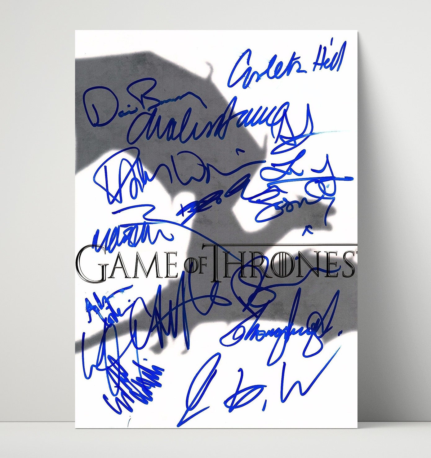 Game of Thrones - Cast Series Logo Signed Ensemble - Vintage Television Wall Art - 16x20 Unframed Print wall art print - television decor
