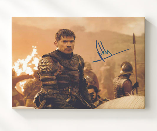 Game of Thrones - Nikolaj Coster-Waldau (Jaime Lannister) Battlefield Armor Stand - Canvas television wall art