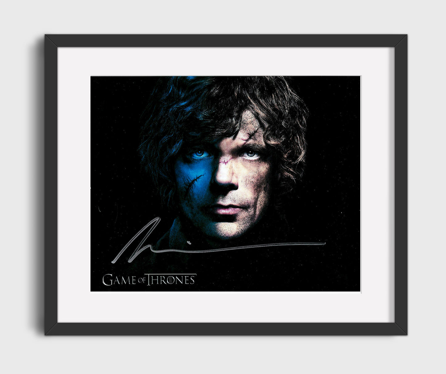 Game of Thrones - Peter Dinklage (Tyrion Lannister) Blue Scar - Vintage Television Wall Art - 16x20 Gallery Frame wall art print - television decor