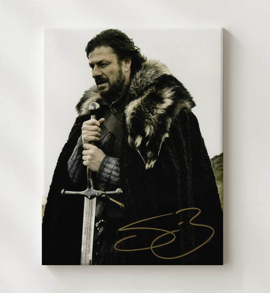 Game of Thrones - Sean Bean - Ned Stark Sword Winter - Canvas television wall art