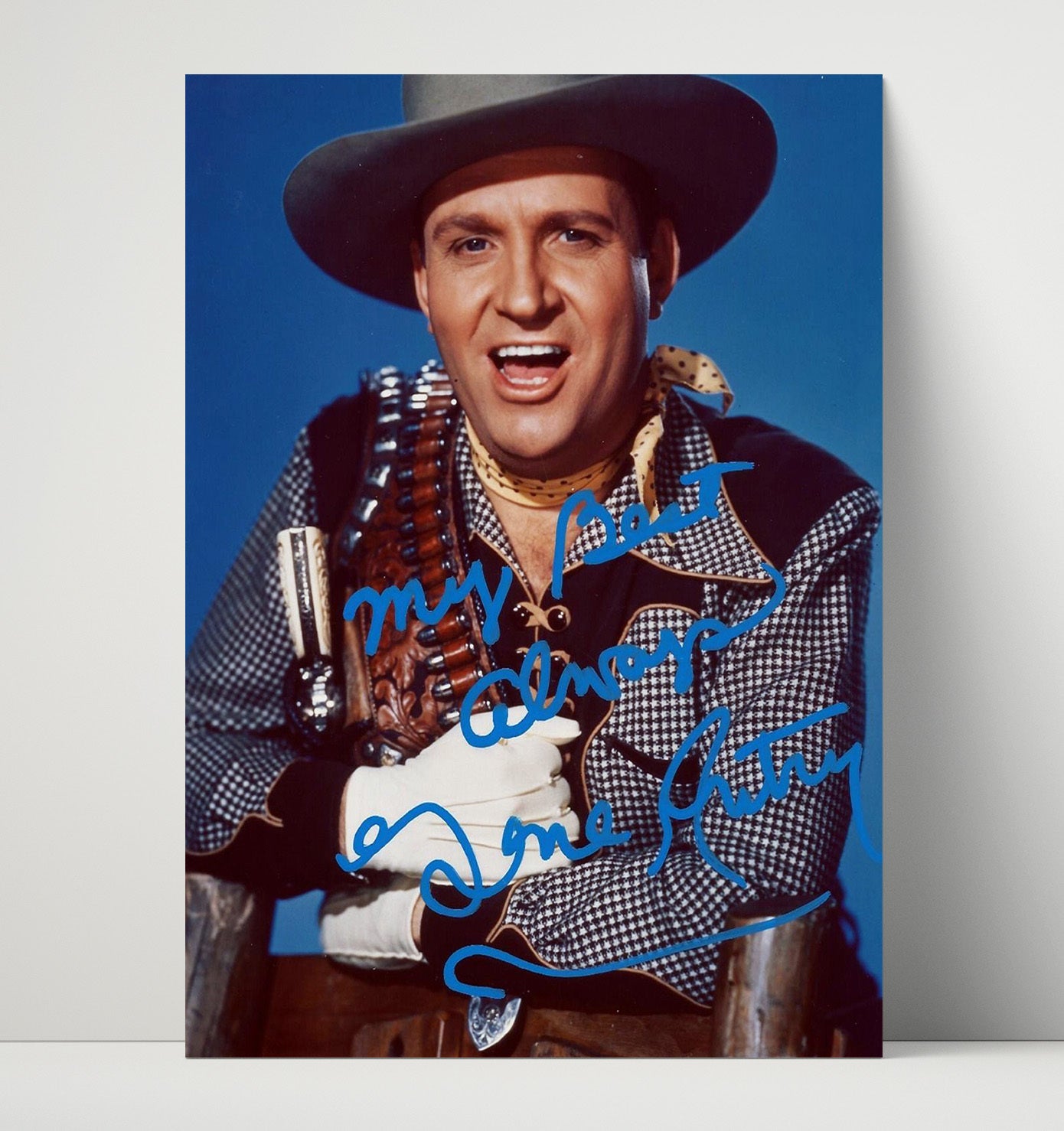 Gene Autry Show - Gene Autry Singing Cowboy Bandolier - Vintage Television Wall Art - 16x20 Unframed Print wall art print - television decor