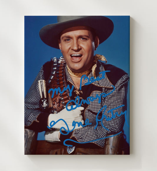 Gene Autry Show - Gene Autry Singing Cowboy Bandolier - Canvas television wall art