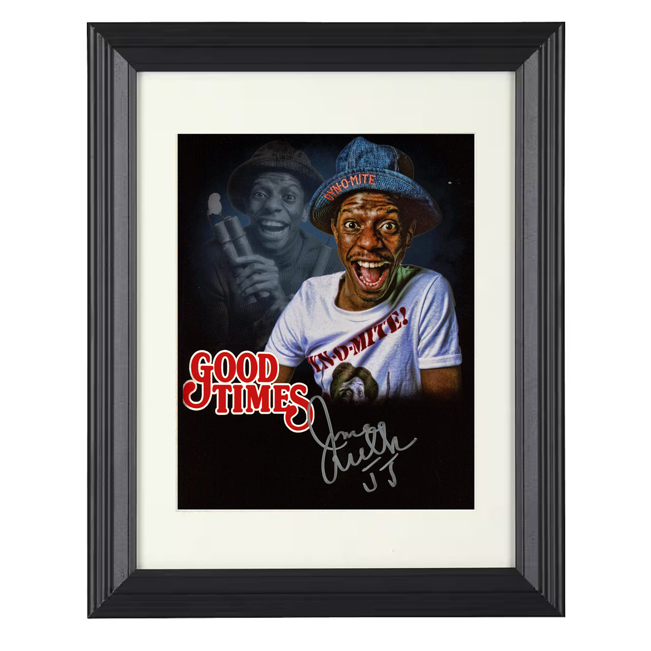 Good Times – Jimmie Walker – J.J. Evans Dynomite Promo – 8x10 black beveled framed television wall art