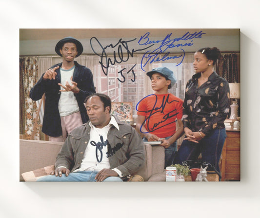 Good Times - Jimmie Walker (J.J. Evans) Family Living Room Scene - Canvas television wall art