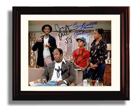 Good Times - Jimmie Walker (J.J. Evans) Family Living Room Scene - Vintage Television Wall Art - 8x10 Beveled Frame wall art print - television decor