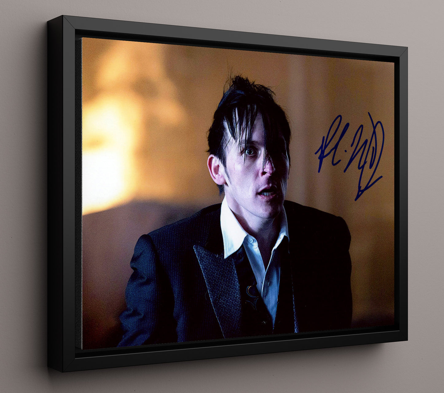 Gotham - Robin Lord Taylor (Penguin) Tuxedo Stare - Vintage Television Wall Art - 16x20 Framed Canvas wall art print - television decor