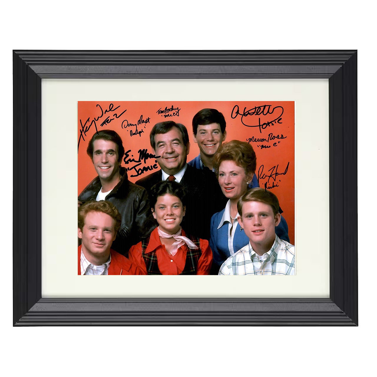 Happy Days – Ron Howard (Richie Cunningham) Cast Image Scene – 8x10 black beveled framed television wall art