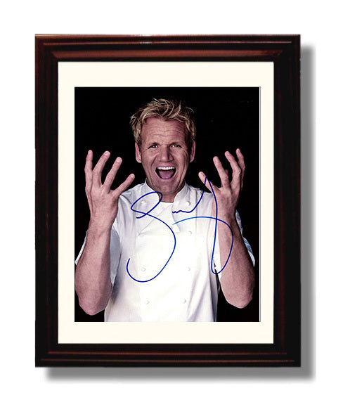 Hells Kitchen - Gordon Ramsay Shouting Chef Expression - Vintage Television Wall Art - 8x10 Beveled Frame wall art print - television decor
