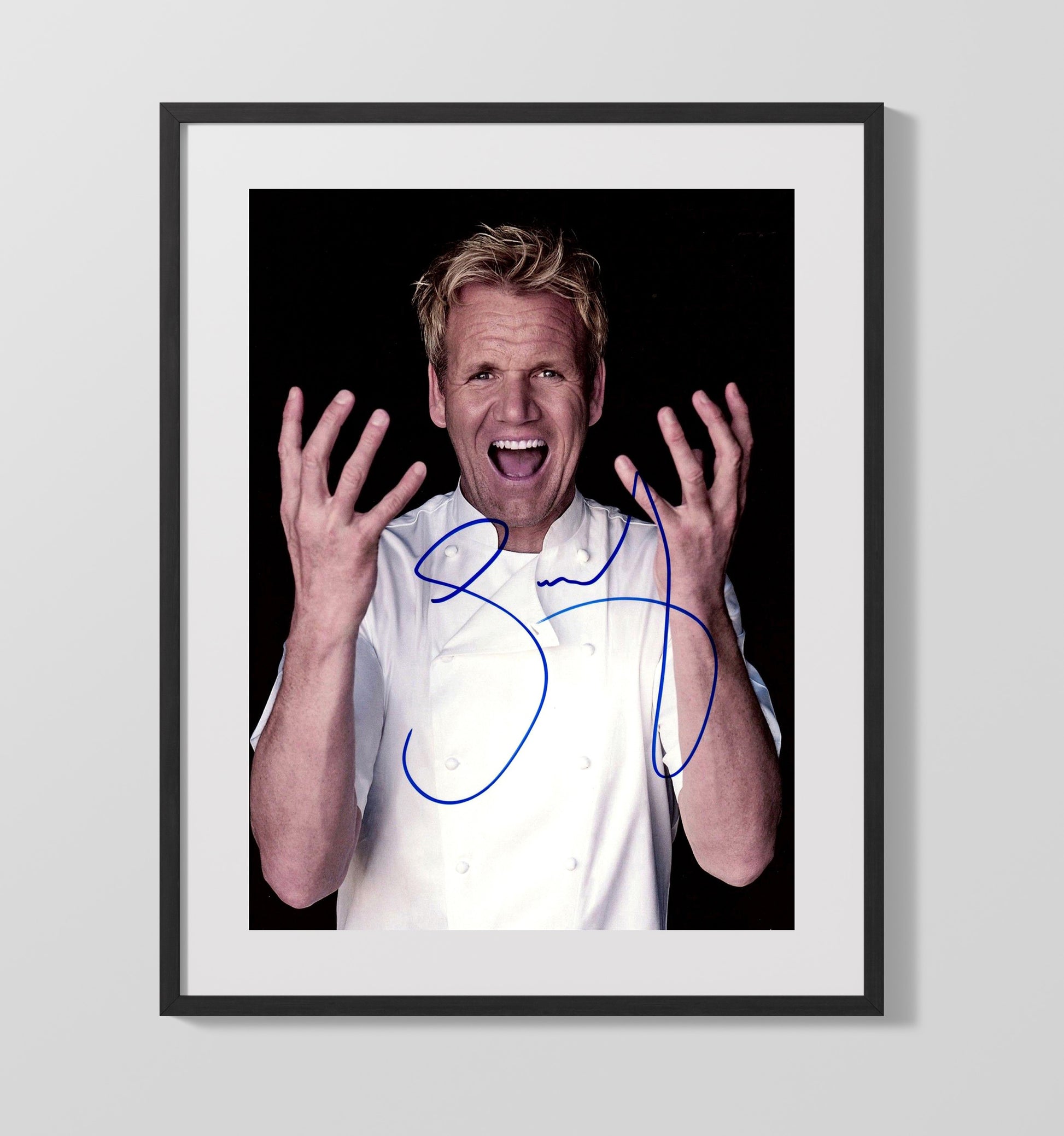 Hells Kitchen - Gordon Ramsay Shouting Chef Expression - Vintage Television Wall Art - 16x20 Gallery Frame wall art print - television decor