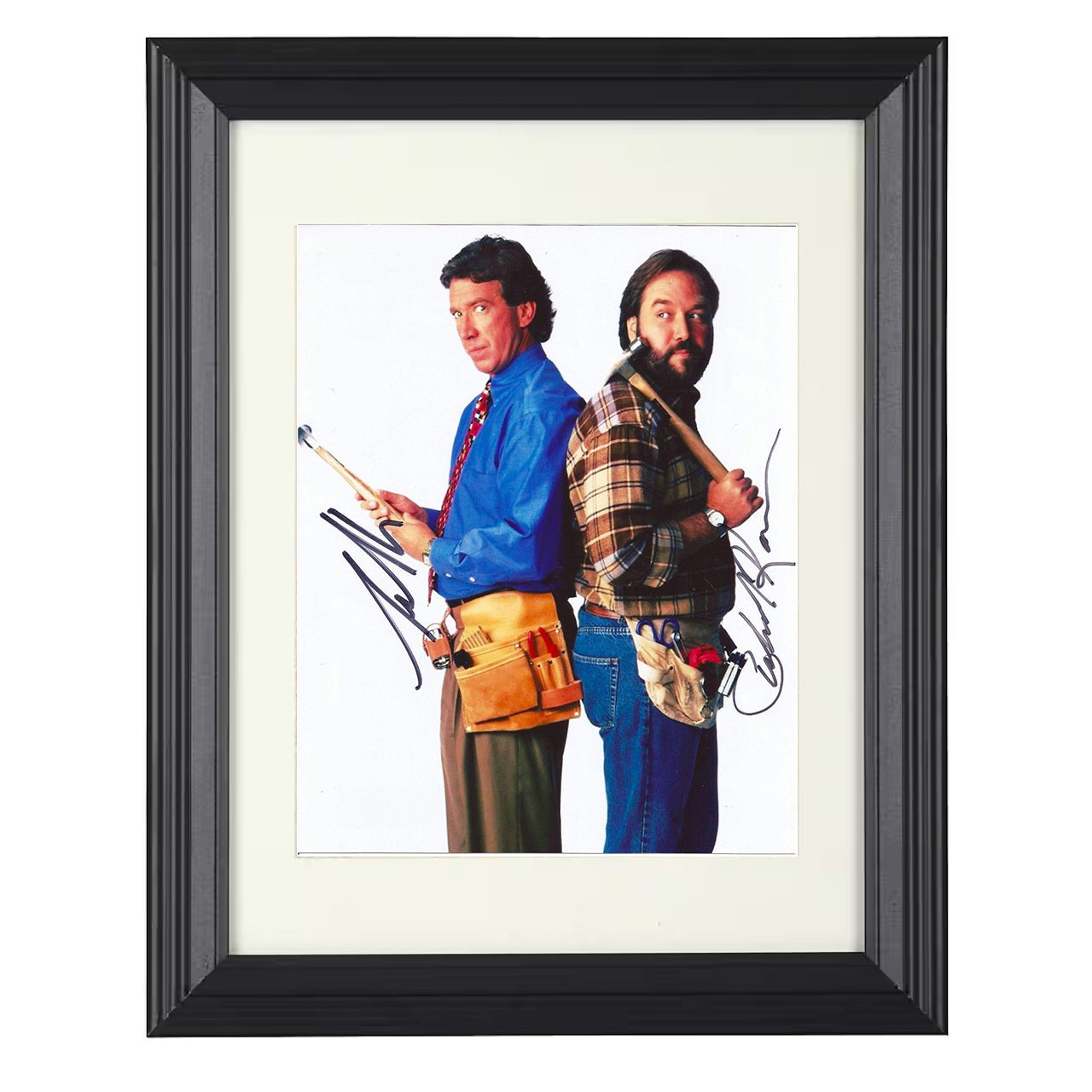 Home Improvement – Tim Taylor and Richard Karn Tool Time – 8x10 black beveled framed television wall art