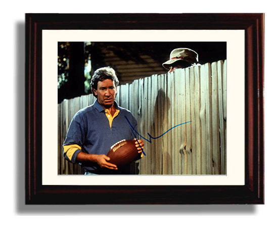 Home Improvement - Tim Allen (Tim Taylor) Backyard Fence Football Scene - Vintage Television Wall Art - 8x10 Beveled Frame wall art print - television decor