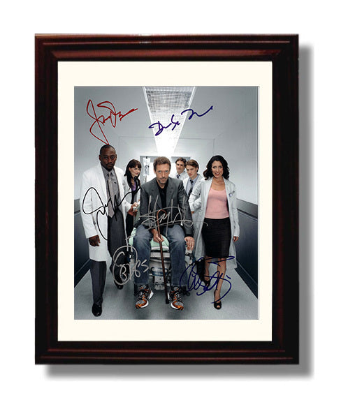 House - Hugh Laurie Doctor House Team Hallway Scene - Vintage Television Wall Art - 8x10 Beveled Frame wall art print - television decor