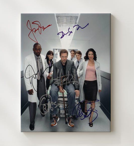 House - Hugh Laurie Doctor House Team Hallway Scene - Canvas television wall art