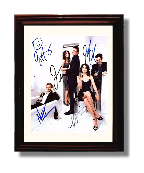 How I Met Your Mother - Cast Bathroom Champagne Promo Scene - Vintage Television Wall Art - 8x10 Beveled Frame wall art print - television decor