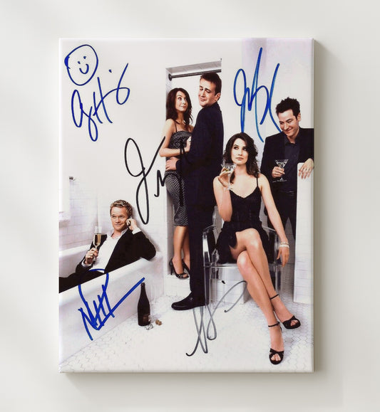 How I Met Your Mother - Cast Bathroom Champagne Promo Scene - Canvas television wall art