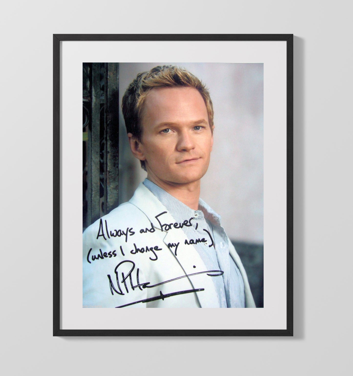 How I Met Your Mother - Neil Patrick Harris - Barney Stinson Studio Look - Vintage Television Wall Art - 16x20 Gallery Frame wall art print - television decor