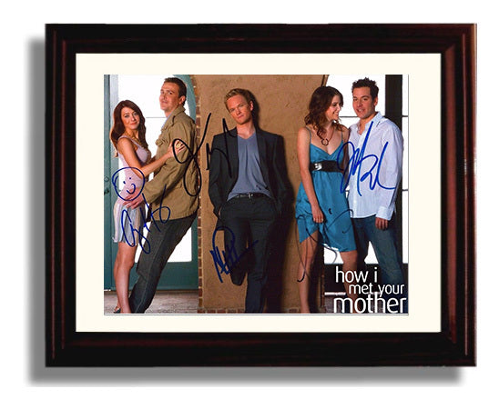 How I Met Your Mother - Neil Patrick Harris (Barney Stinson) Ensemble Apartment Cast Scene - Vintage Television Wall Art - 8x10 Beveled Frame wall art print - television decor