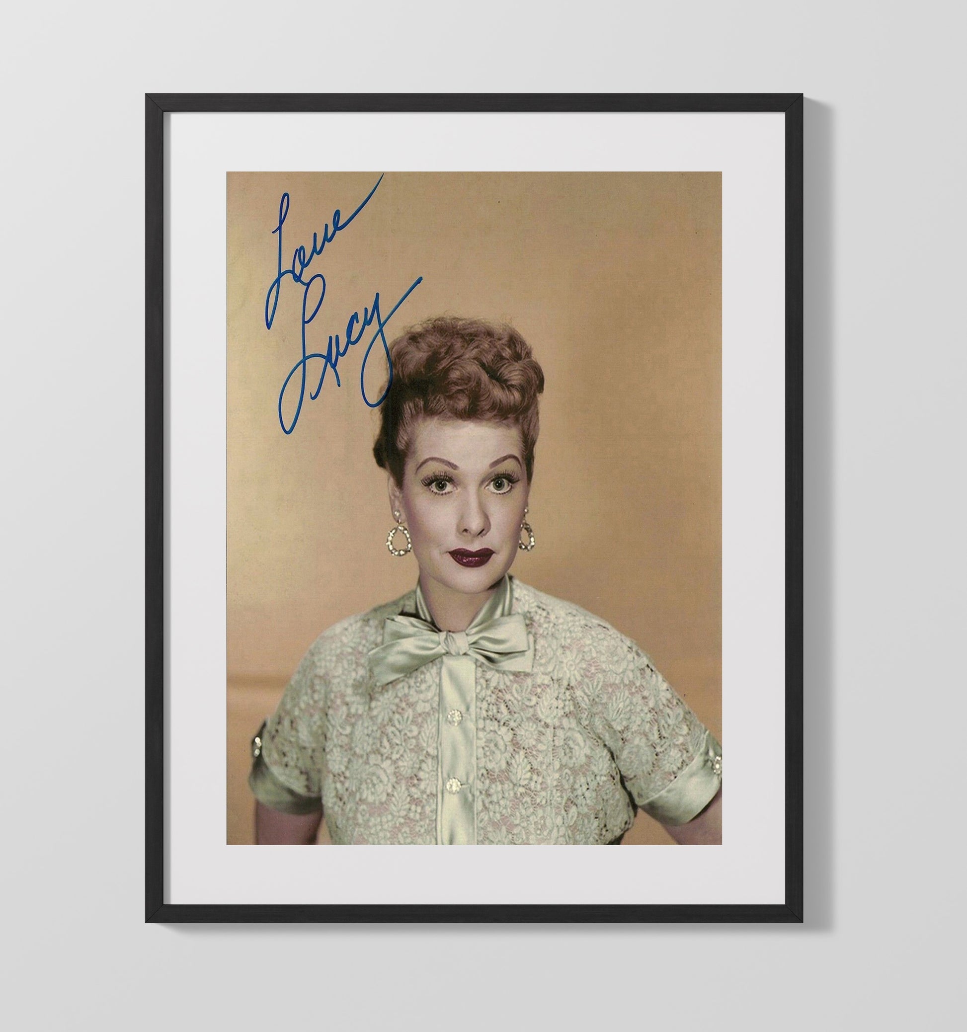 I Love Lucy - Lucille Ball - Classic Lucy Studio - Vintage Television Wall Art - 16x20 Gallery Frame wall art print - television decor