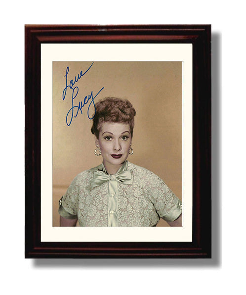 I Love Lucy - Lucille Ball - Classic Lucy Studio - Vintage Television Wall Art - 8x10 Beveled Frame wall art print - television decor
