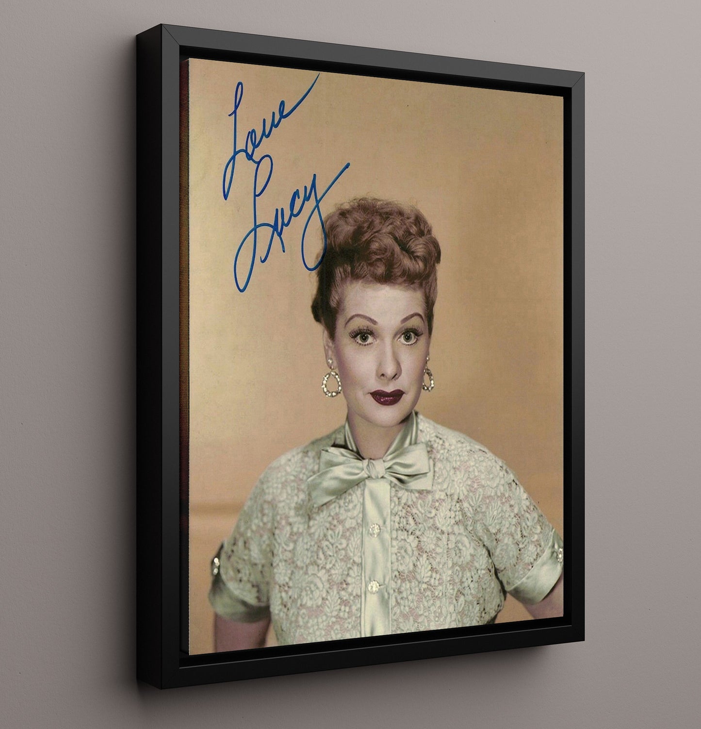 I Love Lucy - Lucille Ball - Classic Lucy Studio - Vintage Television Wall Art - 16x20 Framed Canvas wall art print - television decor