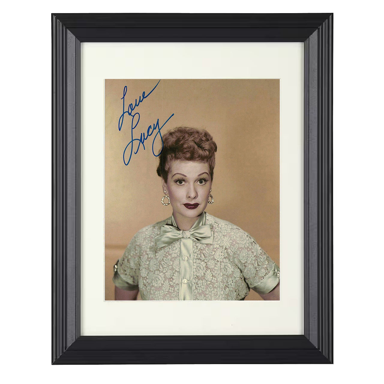 I Love Lucy – Lucille Ball – Classic Lucy Promo Image – 8x10 black beveled framed television wall art