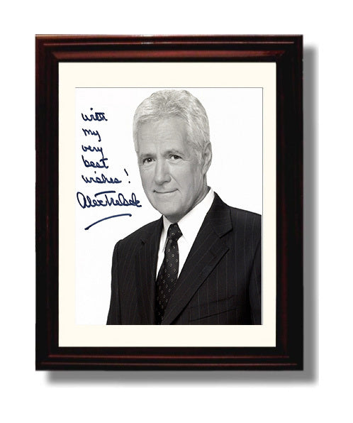Jeopardy - Alex Trebek Voice of Jeopardy - Vintage Television Wall Art - 8x10 Beveled Frame wall art print - television decor