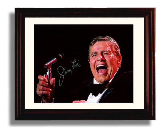 Jerry Lewis Show - Jerry Lewis (Himself) Microphone Performance Scene - Vintage Television Wall Art - 8x10 Beveled Frame wall art print - television decor