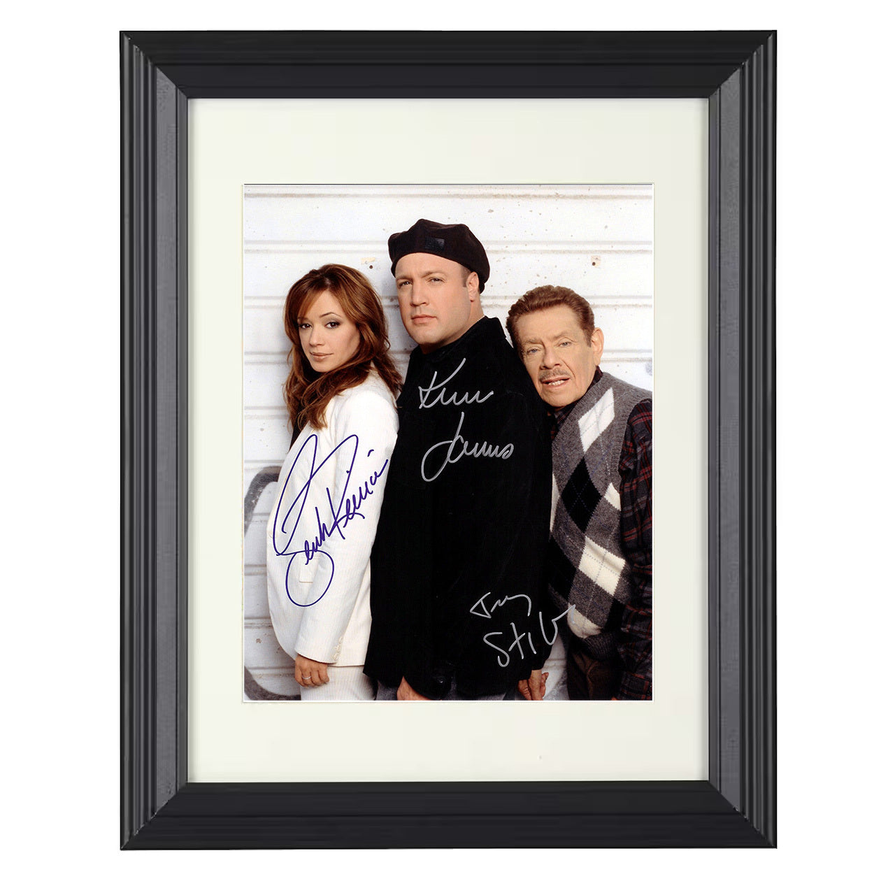 King of Queens – Cast – Doug Carrie Arthur Promo Cast Image – 8x10 black beveled framed television wall art