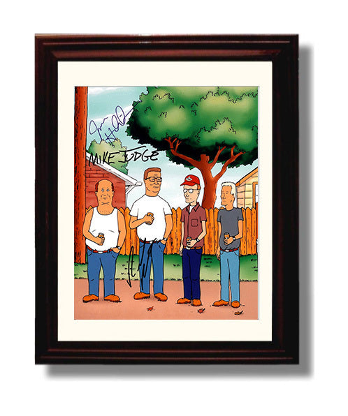 King of the Hill - Cast - Hank Hill Backyard Alley Scene - Vintage Television Wall Art - 8x10 Beveled Frame wall art print - television decor