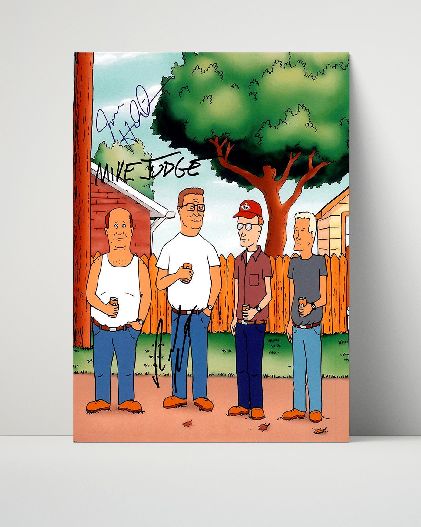 King of the Hill - Cast - Hank Hill Backyard Alley Scene - Vintage Television Wall Art - 16x20 Unframed Print wall art print - television decor