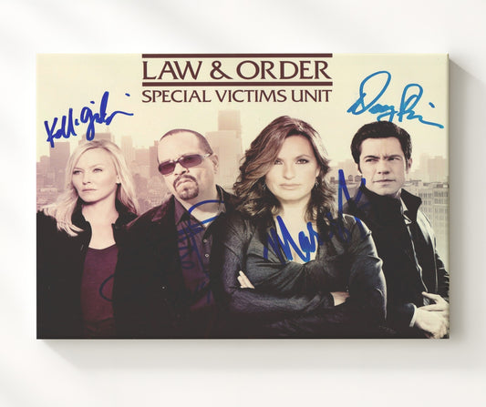 Law and Order Special Victims Unit - Mariska Hargitay Ensemble Cast Detective Lineup - Canvas television wall art