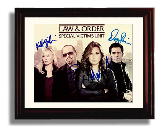 Law and Order Special Victims Unit - Mariska Hargitay Ensemble Cast Detective Lineup - Vintage Television Wall Art - 8x10 Beveled Frame wall art print - television decor