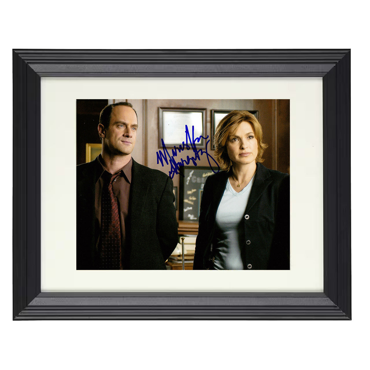 Law and Order Special Victims Unit – Olivia Benson Office – 8x10 black beveled framed television wall art