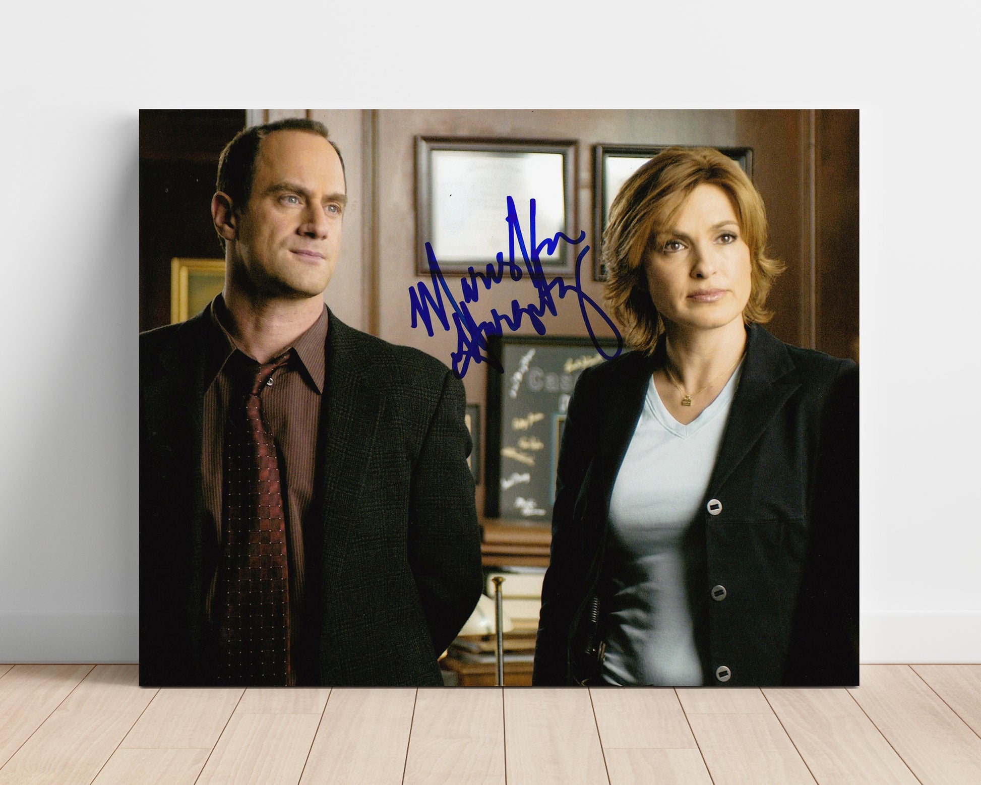 Law and Order Special Victims Unit - Mariska Hargitay (Olivia Benson) Office Interview - Vintage Television Wall Art - 16x20 Unframed Print wall art print - television decor
