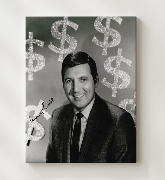 Lets Make a Deal - Monty Hall - Dollar Sign Game Show Backdrop - Canvas television wall art