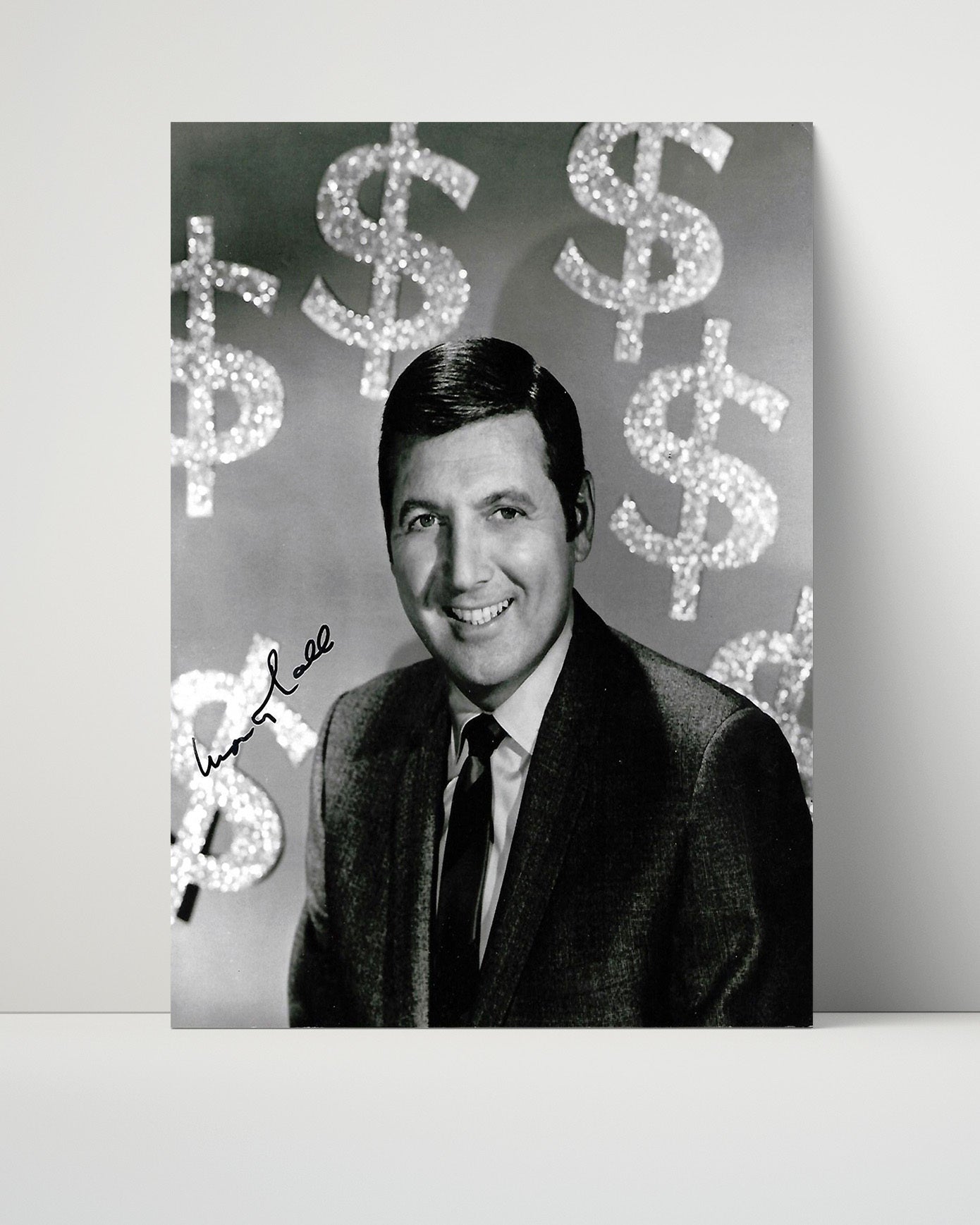 Lets Make a Deal - Monty Hall - Dollar Sign Game Show Backdrop - Vintage Television Wall Art - 16x20 Unframed Print wall art print - television decor