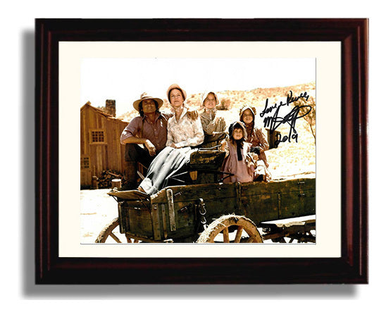 Little House on the Prairie - Melissa Gilbert (Laura Ingalls) and Michael Landon (Charles Ingalls) Wagon Family Homestead Moment - Vintage Television Wall Art - 8x10 Beveled Frame wall art print - television decor