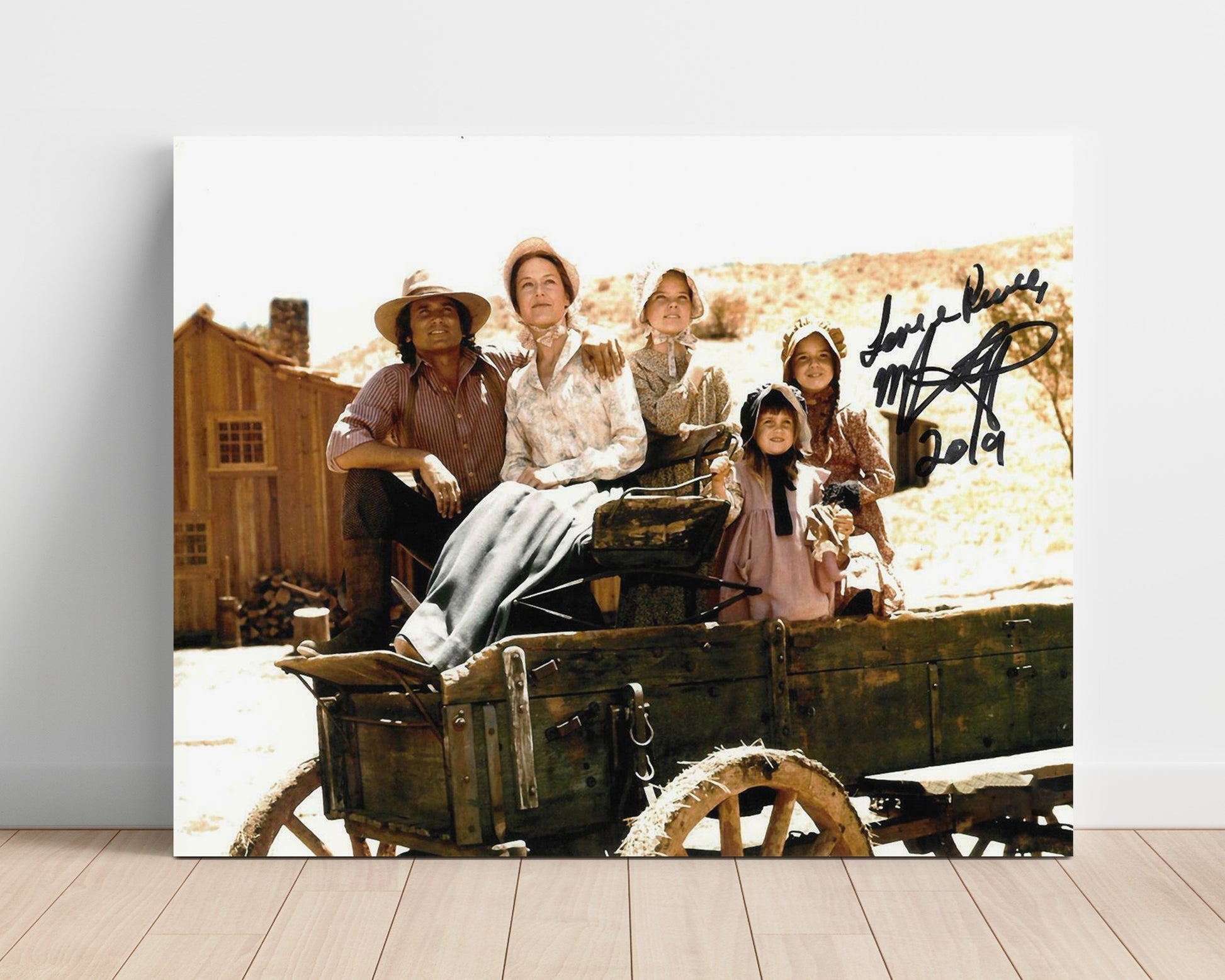 Little House on the Prairie - Melissa Gilbert (Laura Ingalls) and Michael Landon (Charles Ingalls) Wagon Family Homestead Moment - Vintage Television Wall Art - 16x20 Unframed Print wall art print - television decor