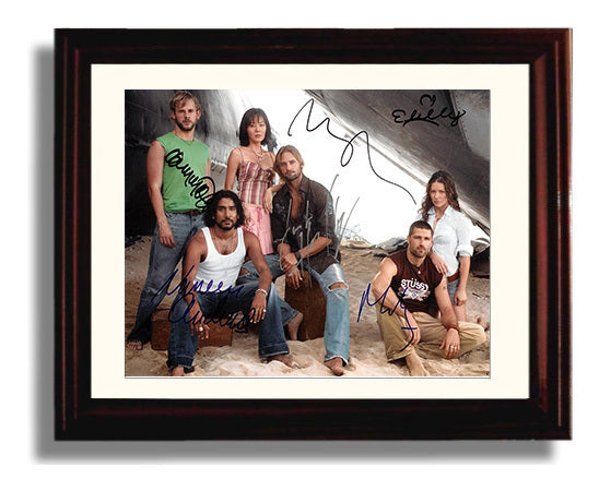 Lost - Matthew Fox Ensemble Cast Beach Wreckage - Vintage Television Wall Art - 8x10 Beveled Frame wall art print - television decor
