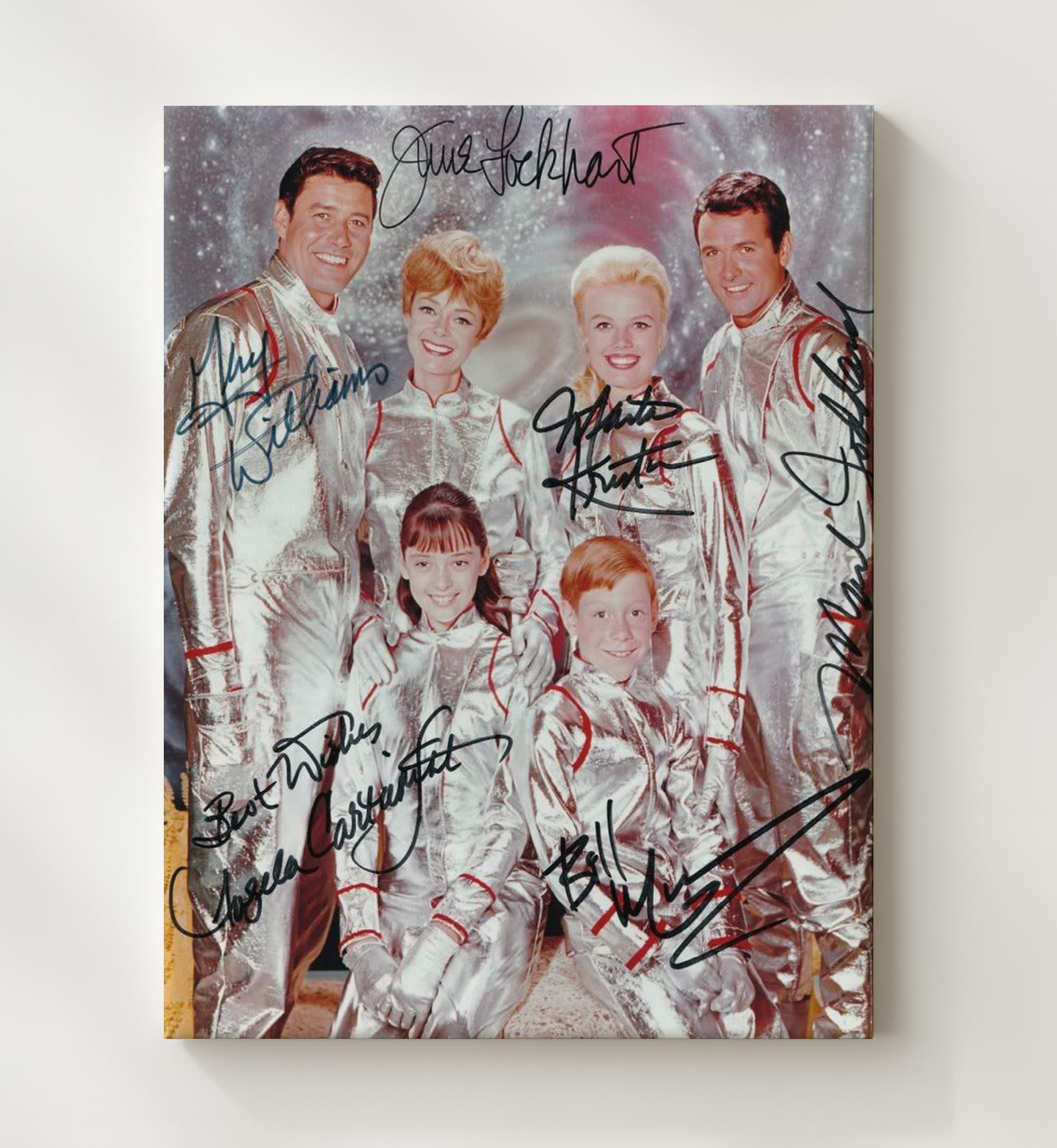 Lost in Space - Cast - Silver Space Suit Family - Vintage Television Wall Art - 20x24 Canvas wall art print - television decor