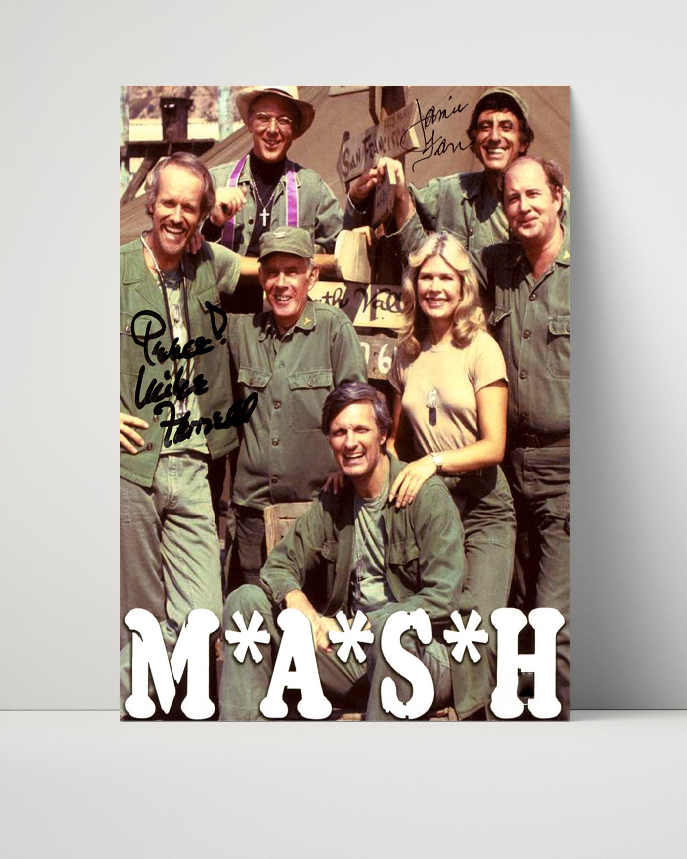 MASH - Mike Farrell and Jamie Farr - B.J. Hunnicutt and Klinger Laughing - Vintage Television Wall Art - 16x20 Unframed Print wall art print - television decor
