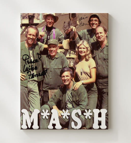 MASH - Mike Farrell and Jamie Farr - B.J. Hunnicutt and Klinger Laughing - Canvas television wall art